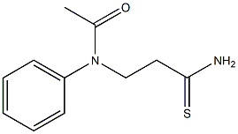 N-(3-amino-3-thioxopropyl)-N-phenylacetamide Struktur