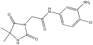 N-(3-amino-4-chlorophenyl)-2-(4,4-dimethyl-2,5-dioxoimidazolidin-1-yl)acetamide Struktur