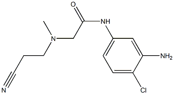 N-(3-amino-4-chlorophenyl)-2-[(2-cyanoethyl)(methyl)amino]acetamide Struktur