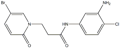 N-(3-amino-4-chlorophenyl)-3-(5-bromo-2-oxo-1,2-dihydropyridin-1-yl)propanamide Struktur