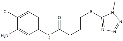 N-(3-amino-4-chlorophenyl)-4-[(1-methyl-1H-1,2,3,4-tetrazol-5-yl)sulfanyl]butanamide Struktur