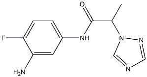 N-(3-amino-4-fluorophenyl)-2-(1H-1,2,4-triazol-1-yl)propanamide Struktur