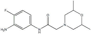 N-(3-amino-4-fluorophenyl)-2-(2,6-dimethylmorpholin-4-yl)acetamide Struktur