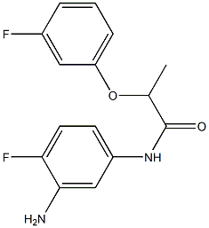 N-(3-amino-4-fluorophenyl)-2-(3-fluorophenoxy)propanamide Struktur