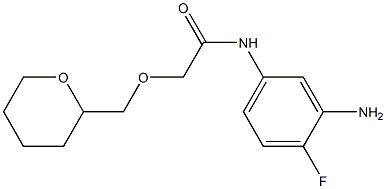 N-(3-amino-4-fluorophenyl)-2-(oxan-2-ylmethoxy)acetamide Struktur