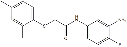 N-(3-amino-4-fluorophenyl)-2-[(2,4-dimethylphenyl)sulfanyl]acetamide Struktur