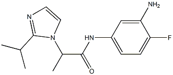 N-(3-amino-4-fluorophenyl)-2-[2-(propan-2-yl)-1H-imidazol-1-yl]propanamide Struktur