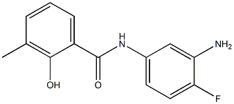 N-(3-amino-4-fluorophenyl)-2-hydroxy-3-methylbenzamide Struktur