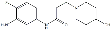 N-(3-amino-4-fluorophenyl)-3-(4-hydroxypiperidin-1-yl)propanamide Struktur