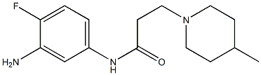 N-(3-amino-4-fluorophenyl)-3-(4-methylpiperidin-1-yl)propanamide Struktur