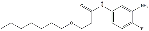 N-(3-amino-4-fluorophenyl)-3-(heptyloxy)propanamide Struktur