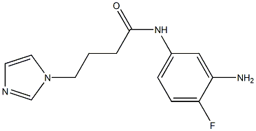 N-(3-amino-4-fluorophenyl)-4-(1H-imidazol-1-yl)butanamide Struktur