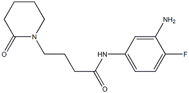 N-(3-amino-4-fluorophenyl)-4-(2-oxopiperidin-1-yl)butanamide Struktur