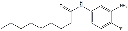 N-(3-amino-4-fluorophenyl)-4-(3-methylbutoxy)butanamide Struktur