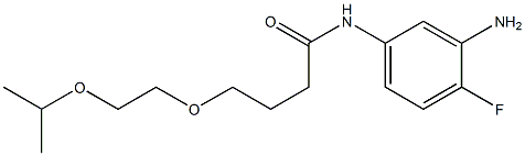 N-(3-amino-4-fluorophenyl)-4-[2-(propan-2-yloxy)ethoxy]butanamide Struktur