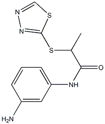 N-(3-aminophenyl)-2-(1,3,4-thiadiazol-2-ylsulfanyl)propanamide Struktur