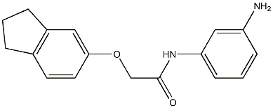 N-(3-aminophenyl)-2-(2,3-dihydro-1H-inden-5-yloxy)acetamide Struktur