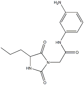 N-(3-aminophenyl)-2-(2,5-dioxo-4-propylimidazolidin-1-yl)acetamide Struktur