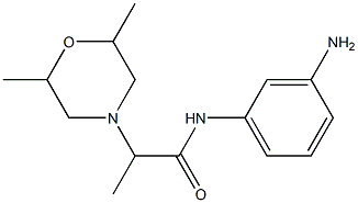 N-(3-aminophenyl)-2-(2,6-dimethylmorpholin-4-yl)propanamide Struktur