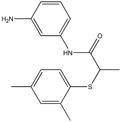 N-(3-aminophenyl)-2-[(2,4-dimethylphenyl)sulfanyl]propanamide Struktur