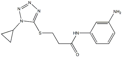 N-(3-aminophenyl)-3-[(1-cyclopropyl-1H-1,2,3,4-tetrazol-5-yl)sulfanyl]propanamide Struktur