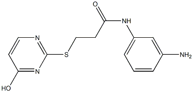 N-(3-aminophenyl)-3-[(4-hydroxypyrimidin-2-yl)sulfanyl]propanamide Struktur