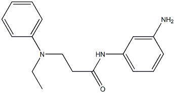 N-(3-aminophenyl)-3-[ethyl(phenyl)amino]propanamide Struktur