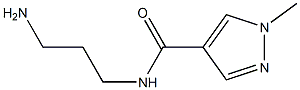 N-(3-aminopropyl)-1-methyl-1H-pyrazole-4-carboxamide Struktur