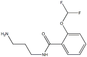 N-(3-aminopropyl)-2-(difluoromethoxy)benzamide Struktur