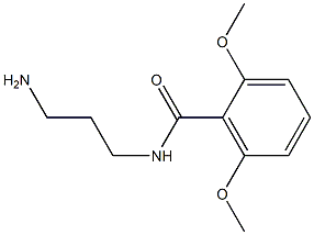 N-(3-aminopropyl)-2,6-dimethoxybenzamide Struktur