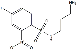 N-(3-aminopropyl)-4-fluoro-2-nitrobenzene-1-sulfonamide Struktur