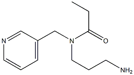 N-(3-aminopropyl)-N-(pyridin-3-ylmethyl)propanamide Struktur