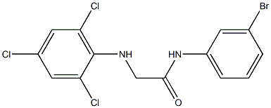 N-(3-bromophenyl)-2-[(2,4,6-trichlorophenyl)amino]acetamide Struktur