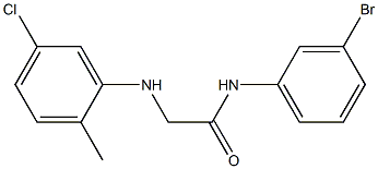 N-(3-bromophenyl)-2-[(5-chloro-2-methylphenyl)amino]acetamide Struktur