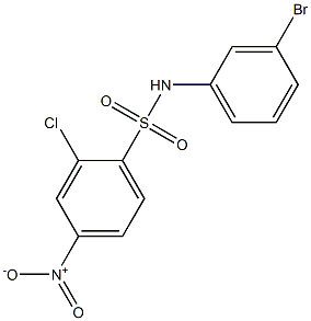 N-(3-bromophenyl)-2-chloro-4-nitrobenzene-1-sulfonamide Struktur