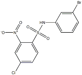 N-(3-bromophenyl)-4-chloro-2-nitrobenzene-1-sulfonamide Struktur