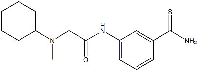 N-(3-carbamothioylphenyl)-2-[cyclohexyl(methyl)amino]acetamide Struktur