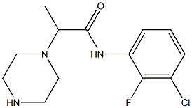 N-(3-chloro-2-fluorophenyl)-2-(piperazin-1-yl)propanamide Struktur