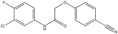 N-(3-chloro-4-fluorophenyl)-2-(4-cyanophenoxy)acetamide Struktur