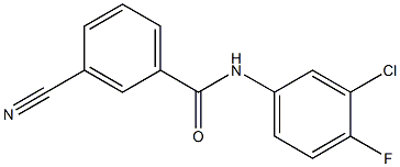 N-(3-chloro-4-fluorophenyl)-3-cyanobenzamide Struktur