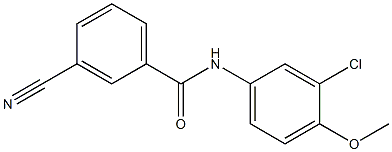 N-(3-chloro-4-methoxyphenyl)-3-cyanobenzamide Struktur