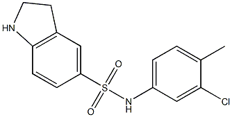 N-(3-chloro-4-methylphenyl)-2,3-dihydro-1H-indole-5-sulfonamide Struktur