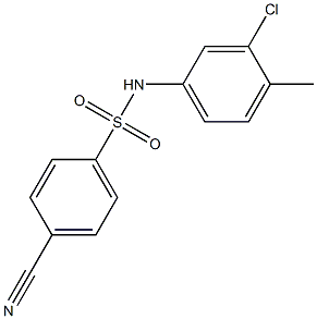 N-(3-chloro-4-methylphenyl)-4-cyanobenzene-1-sulfonamide Struktur