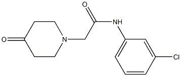 N-(3-chlorophenyl)-2-(4-oxopiperidin-1-yl)acetamide Struktur