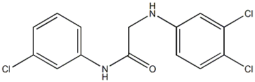 N-(3-chlorophenyl)-2-[(3,4-dichlorophenyl)amino]acetamide Struktur