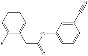 N-(3-cyanophenyl)-2-(2-fluorophenyl)acetamide Struktur