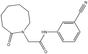 N-(3-cyanophenyl)-2-(2-oxoazocan-1-yl)acetamide Struktur