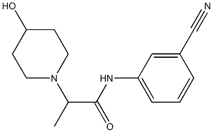 N-(3-cyanophenyl)-2-(4-hydroxypiperidin-1-yl)propanamide Struktur