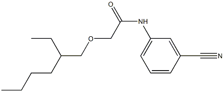 N-(3-cyanophenyl)-2-[(2-ethylhexyl)oxy]acetamide Struktur