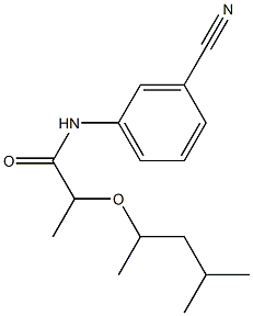 N-(3-cyanophenyl)-2-[(4-methylpentan-2-yl)oxy]propanamide Struktur